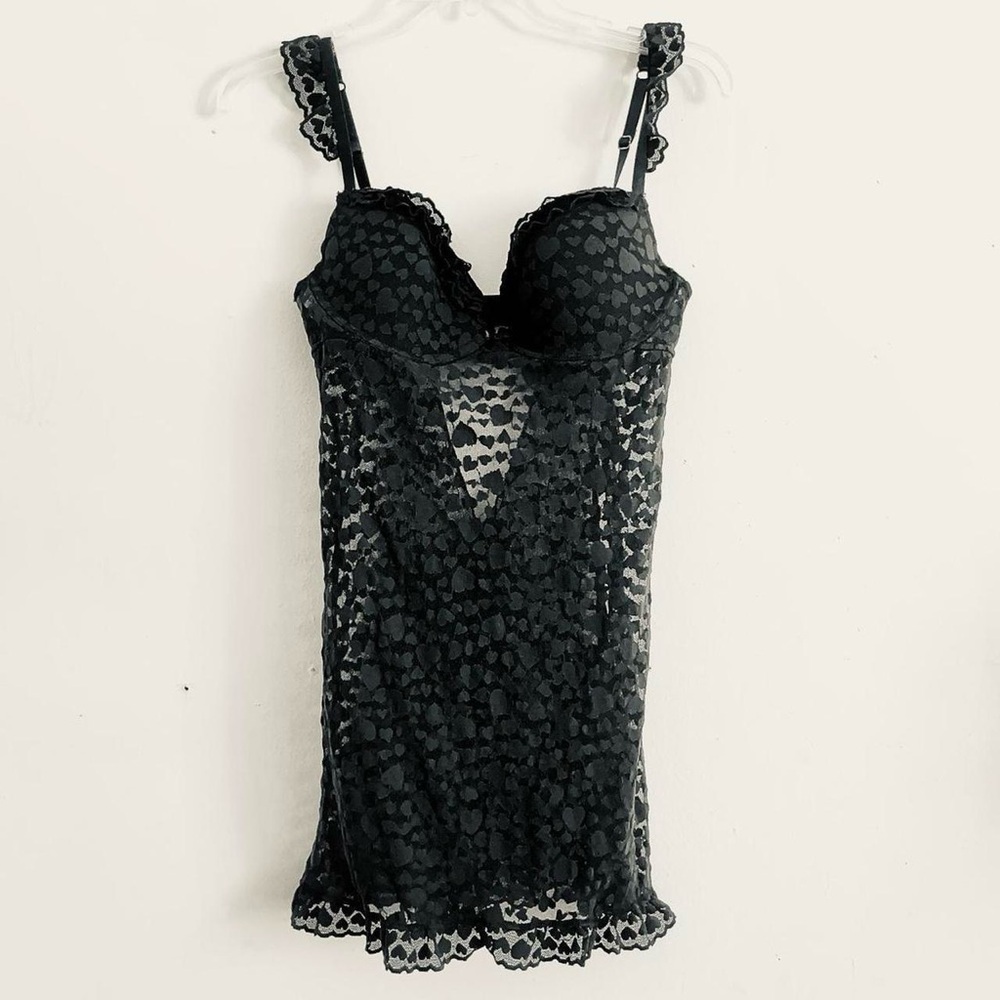Black Lace Chemise Lingerie Slip